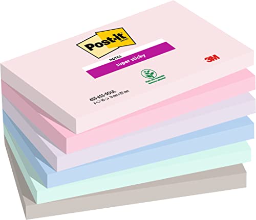 Bloco de Notas Autocolantes POST-IT 76X127Mm 3M - Notas autoadesivas - 76x127mm, 90 folhas, cores vivas, adesivo removível
