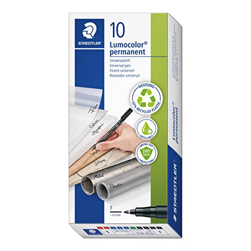Marcador STAEDTLER Lumocolor Permanente (Ponta de F: 0.6mm) Staedtler - Instrumentos de escrita e desenho - tinta permanente, ponta 0.6mm, rotulagem precisa