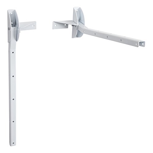 Estendal de Parede SAUVIC 89420 (Branco - Aço e Vidro - 54x14.5x14cm) Sauvic - Secadores e cabides - branco, aço, vidro, 54x14.5x14cm
