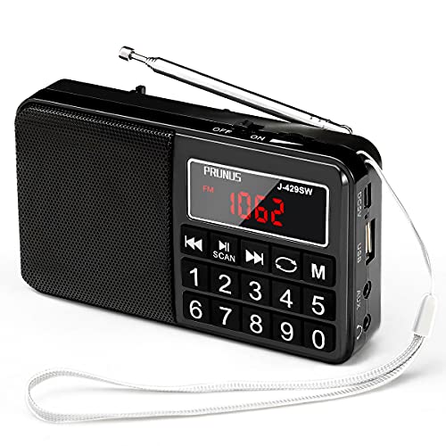 Rádio PRUNUS J-429SW (Preto - Digital - FM/MW - Pilhas) prunus - Radios - digital, fm/mw, pilhas, cartão sd, leitor de cartões