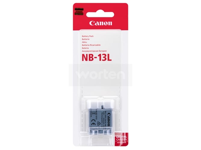 Bateria CANON NB-13L (Para Câmara Canon) Canon - Baterias para câmera - recarregável, 1060 mAh, compatível PowerShot SX510, durabilidade