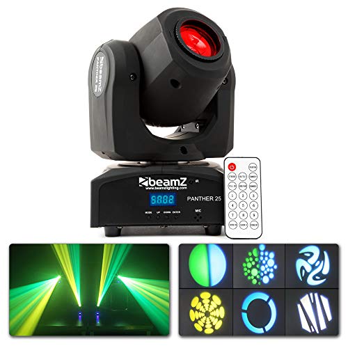 Projetor BEAMZ Panther 25 Lyre Spot Led Beamz - Iluminação de efeitos especiais - gobos, cores, dimmer, estroboscópico, shake gobo