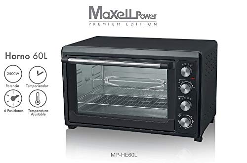 Forno Elétrico CECOTEC Convection Oven 60l (Capacidade: 60 L - 2500 W) MAXELLPOWER - Fornos de bancada e torradeiras - convecção, 60 L, 2500 W