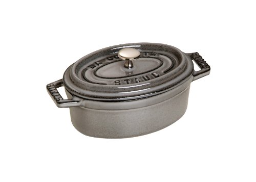 Caçarola Oval Cocotte STAUD 11cm (Alumínio) STAUB - Fornos holandeses - alumínio, cinzento, 250 ml