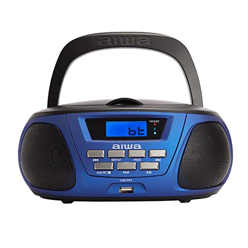 Rádio AIWA Bbtu-300Bl (Azul - Digital - Função Snooze - 87.5-108 Mhz) Aiwa - Áudio - digital, função snooze, 87.5-108 mhz