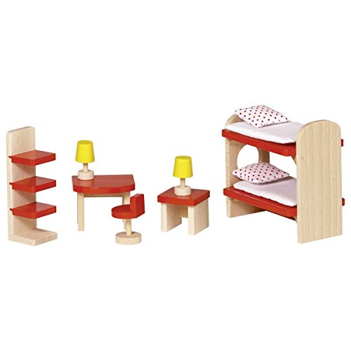 Goki 51719 acessório de bonecas Casa de brincar Goki - Acessórios para casa de bonecas - madeira, preto cinzento, rectangular, 3 anos