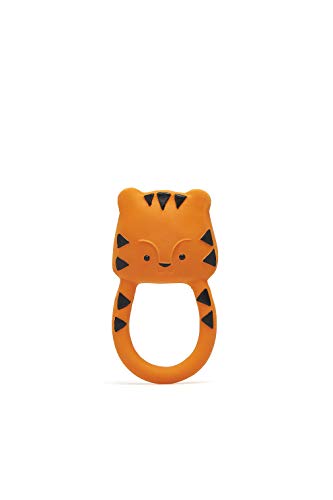 Mordedor de Gatinho Lanco Nalu | Azul e Amarelo LANCO - Chupetas e mordedores - design único, gatinho, 3 meses a 24 meses, borracha natural