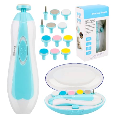 Lima de Unhas para Bebé 13 em 1 com 12 Almofadas RISVOWO - Kits de saúde e higiene para bebês - 13 em 1, almofadas, bebé