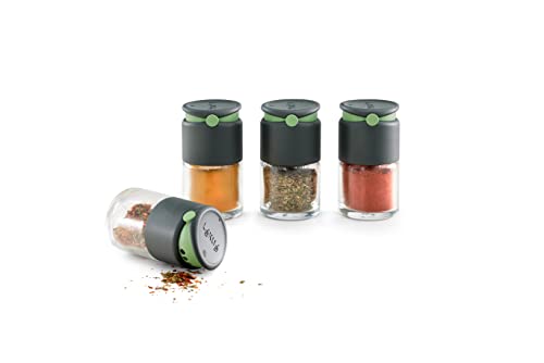 Conjunto de recipientes para especiarias LEKUE (4 unidades) Lékué - Recipientes de armazenamento de alimentos - 4 unidades, tampas amovíveis, elegante, prático