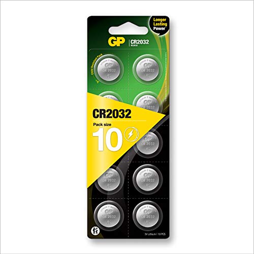 Pilha Não Recarregável GP BATTERIES GPCR2032-2CPU10 GP - Baterias - não-recarregável, cr2032, 220 mAh, 3 V
