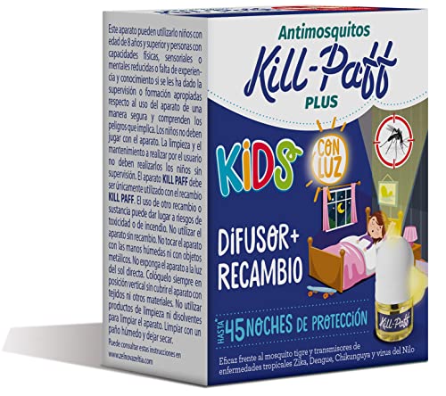 Repelente Elétrico Insecticida KILL-PAFF Kids Mosquitos Tigre ZELNOVA ZELTIA, S.A. - Pesticidas - repelente elétrico, insecticida, kill-paff, kids, mosquitos tigre, proteção duradoura