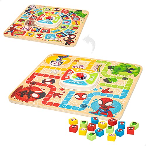 Jogo de Tabuleiro WOOMAX Spidey and his amazing friends (Idade Mínima Recomendada: 3 anos) WOOMAX - Jogos - madeira, 3 anos, pontos, amigos