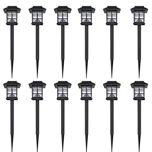 Luz Exterior para Jardim vidaXL com Estaca 86x86x38cm 12 Peças vidaXL - Luminárias Decorativas - luz exterior, jardim, estaca, 12 peças
