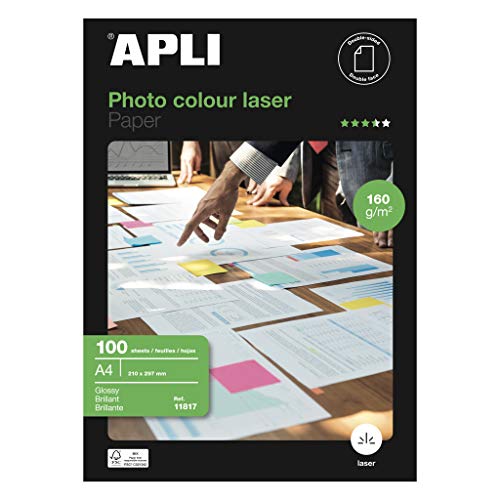Papel Fotográfico APLI 11817 (A4 - Branco) APLI - Papel de impressora e copiadora - a4, 160g/m², branco, 100 folhas