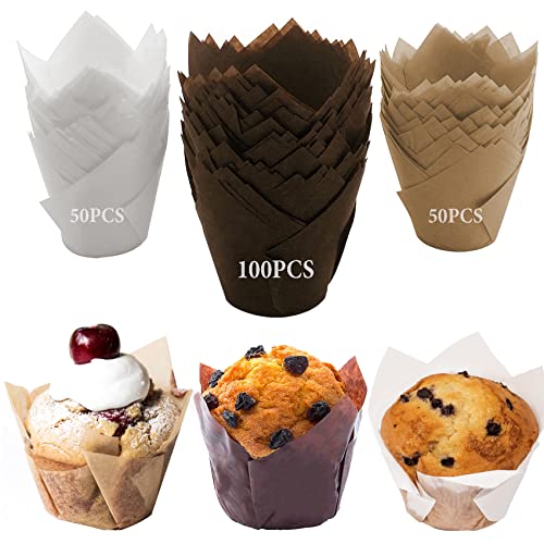 Conjunto de Tampas de Papel LUZOON Tulipan LUZOON - Tapetes e forros de cozimento - tampas de papel, tulipan, 3 peças, cartão, design floral