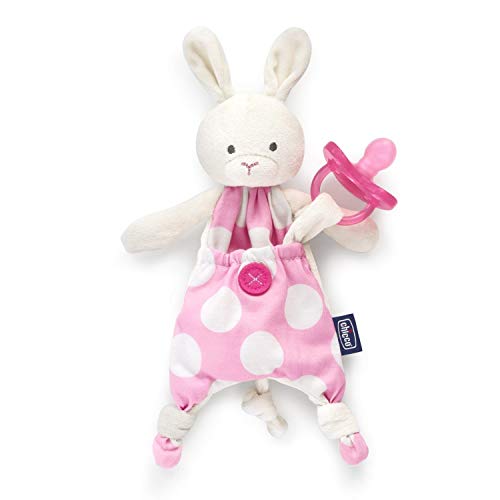 Chicco Pocket Friend 0001012210000 Porta-Chupeta Rosa Chicco - Clipes e suportes para chupetas - porta chupeta, coelho, cordão, enganchado, fácil de limpar