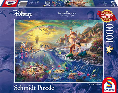 Puzzle SCHMIDT Thomas Kinkade: Disney The Little Mermaid Schmidt Spiele - Quebra-cabeças - 1000 peças, little mermaid, disney, thomas kinkade