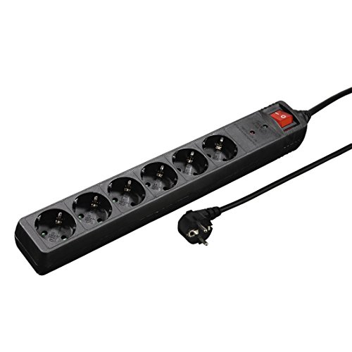 Extensão Elétrica HAMA 00047779 (6 Tomadas - Tipo F - 1.5m) Hama - Filtros de linha e supressores de surtos - 6 tomadas, tipo f, 1.5m