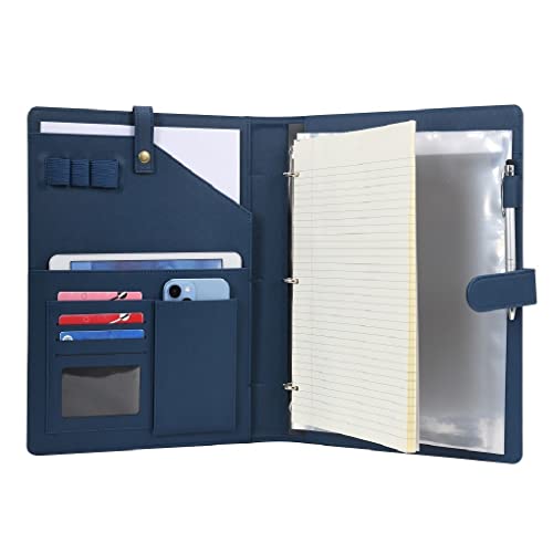 Pasta WONDERSOFT Azul (A4 - Couro PU - 26x32cm) Wonderpool - Pastas Organizadoras - azul, a4, couro pu, 26x32cm