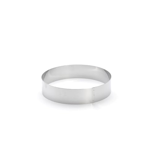 Anel para Tortas de Aço Inoxidável Altura 4,5 cm Prateado DE BUYER - Formas para bolos e moldes - aço inoxidável, 4.5 cm, lavável, prateado