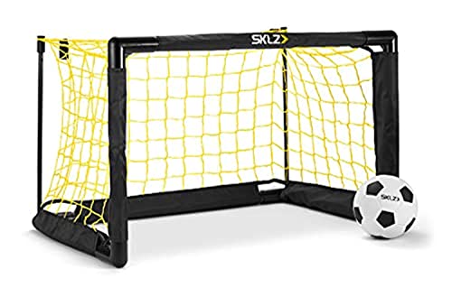 Mini Goal SKLZ Mini (Idade Mínima Recomendada: 3 anos) Implus - Arcos de futebol - mini gol, 3 anos, pés estabilizadores, balão amarelo, bola amarela