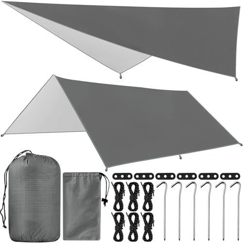 Toldo de Refugio Camping 3x3M ZHHGOO com 6 Cordas e 6 Porcas ZHHGOO - Acessórios de hardware - toldo, refugio camping, 3x3m, cordas, porcas