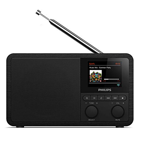 Philips Pr802/12 Rádio Internet Digital Preto Philips - Radios - internet digital, dab+, fm, bluetooth, temporizador