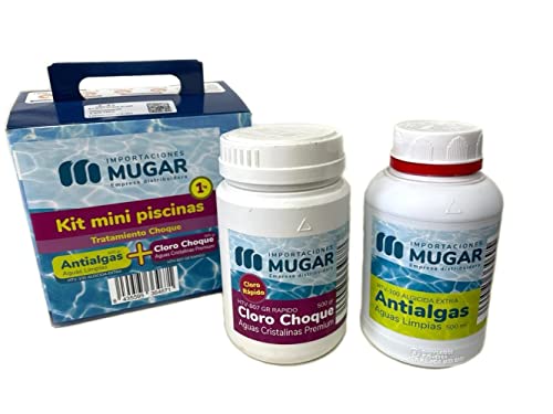 Kit de Tratamento e Manutenção de Piscina MUGAR Tejar Viejo - Limpeza de piscinas e produtos químicos - antialga, cloro choque, limpeza, desinfectante