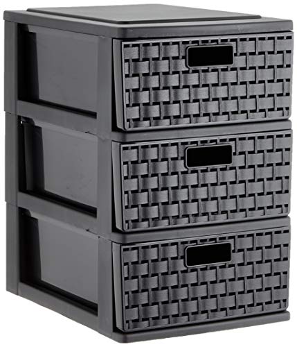 Sundis Rotho 4536002 Country Tour Tiroir Polipropileno Preto 25.5 X 18 X 28.5 Cm SUNDIS - Gavetas de armazenamento doméstico - polipropileno, preto, 25.5 x 18 x 28.5 cm