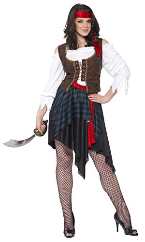 Fato de Mulher DISFRAZZES Corsária Com Colete (Tam: L - 44/46) SMIFFYS - Brincadeira de faz de conta - fato, mulher, corsária, coleto, L