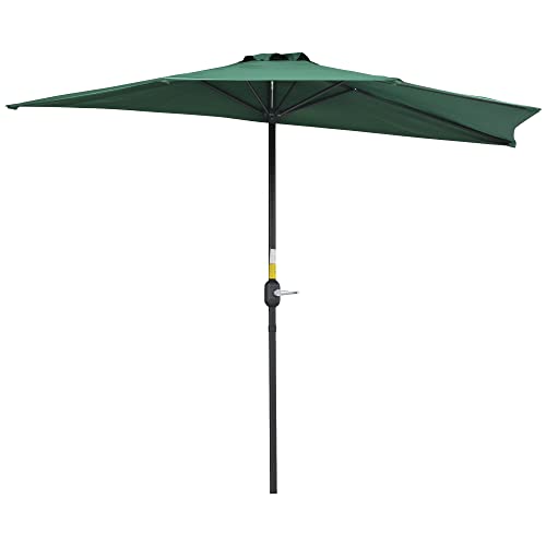 Guarda-Sol Outsunny | 269 x 138 x 236 cm - Verde Outsunny - Guarda-sóis e toldos de exterior - 269x138x236 cm, verde