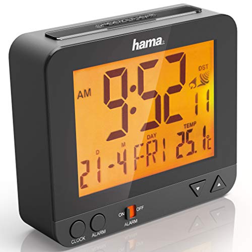 Rádio Despertador HAMA RC-550 Preto (Recondicionado Como Novo) Hama - Relógios despertadores - rádio despertador, alarme, tempo, temperatura, snooze