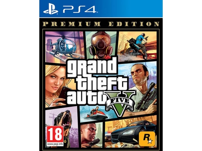 Jogo PS4 GTA V: Premium Edition (M18 - Ação/aventura) Sony - Software de jogos de vídeo - ps4, gta v, premium edition, ação-aventura, m18