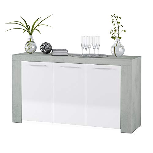 Aparador HABITDESIGN Ambit (Branco - MDF - 144x42x80 cm) CALICOSY - Buffets e aparadores - branco, MDF, 144x42x80 cm