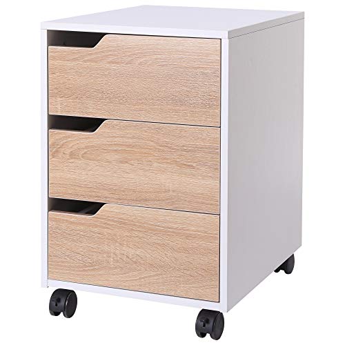 Móvel de Arquivo HOMCOM | 40x50x57.5cm - Carvalho HOMCOM - Arquivos de armazenamento - 40x50x57.5cm, carvalho