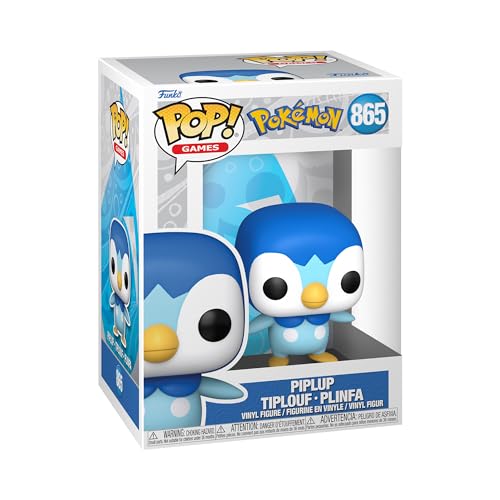 Figura FUNKO POP! Games: Pokémon Piplup #1313 Funko - Brinquedos - vinil, piplup, pokemon, 9cm