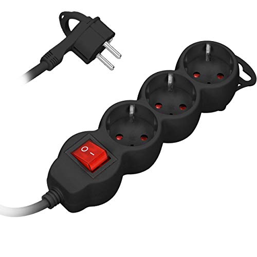Extensão Elétrica ORNO 000.001.002 (2 Tomadas - Tipo F - Preto) Orno - Fios e cabos elétricos - 2 tomas, 3500 w, tipo f, preto