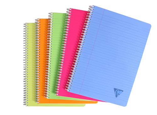 Caderno Clairefontaine Linicolor Fresh Collection A Clairefontaine Rhodia - Cadernos e bloco de notas - capa de cartão, páginas pretas, 16 folhas coloridas