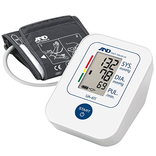 Aparato de presión arterial UA-611 1.5 mmHg A&D Medical - Monitores de pressão sanguínea - medir pressão arterial, alta precisão, material não metálico, indicador ritmo cardíaco irregular