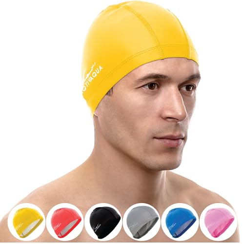 Touca Unisexo AQTIVAQUA Azul (Tam: Tamanho Único) AqtivAqua - Toucas de natação - elástico, poliéster, azul, unissexo