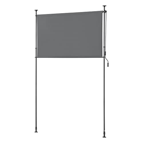 Persiana Exterior PROTEC (Alumínio - Cinzento) Pro-Tec - Móveis de exterior - telescópico, altura ajustável, resistente ao vento, resistente aos raios UV