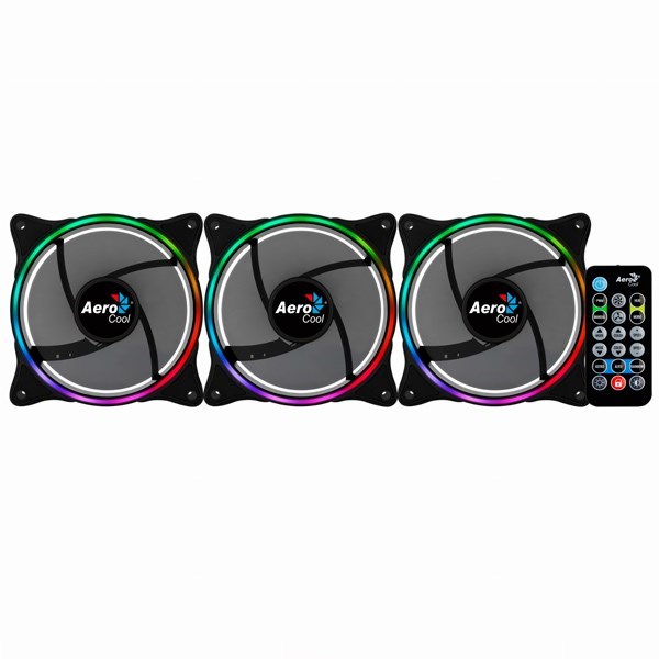 Aerocool Eclipse 12 Pro Pasta de computador Ventoinha Aerocool - Peças de refrigeração de sistema de computador - 1,2 cm, 1200 rpm, 3 ventiladores, usb