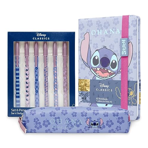 Kit de Papelaria DISNEY Stitch (Idade Mínima Recomendada: 6 anos) Cerdá - Cadernos e bloco de notas - stitch, 6 anos, marcadores, lápis de cor