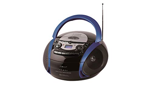 Rádio Portátil com Leitor de Cassetes e Usb Azul (Rádio) Nevir - Áudio - portátil, leitor de cassetes, usb, azul