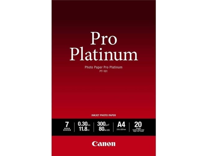 Papel Fotográfico CANON PT-101 A2 20 Folhas Canon - Papel de impressora e copiadora - canon, pt-101 a2, 20 folhas