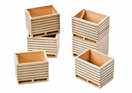 Conjunto de 6 Cestos de Maçãs de Madeira VAN MANEN Kids Globe - Modelos em escala - conjunto, 6 cestos, madeira