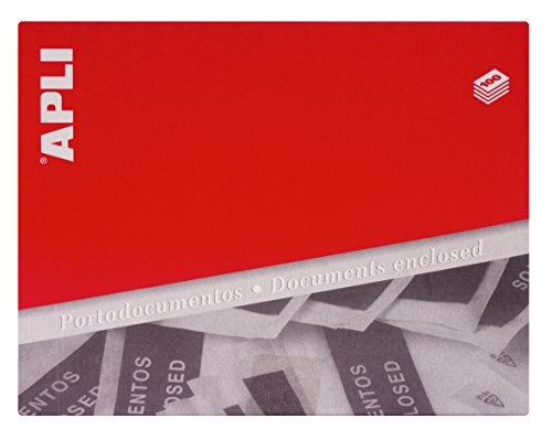 Apli Pack 100 Bolsas para Documentos 240X140X20Mm APLI - Suprimentos de envio - 100 bolsas, 240x140mm, impermeável, resistente