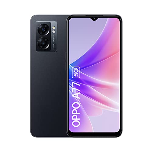 Smartphone OPPO A77 5G (6.67'' - 4 GB - 64 GB - Preto) Oppo - Telemóveis - smartphone, oppo a77 5g, Android 11, 4 gb ram, 64 mp câmara traseira, preto