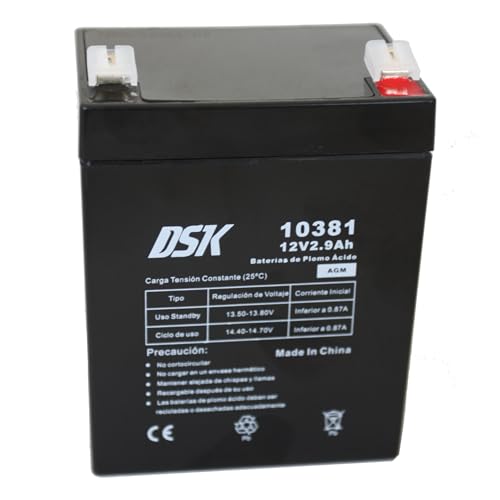 Bateria Recarregável DSK 10381 (12 V - 2.9 Ah) DSK - Baterias - 12V, 2.9ah, recarregável