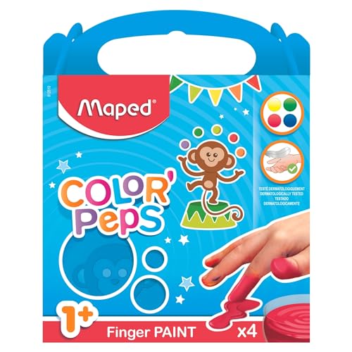 Tinta Lavável para Pintar com Dedos MAPED M812510 Maped - Meios de pintura - lavável, dedos, 1 ano, plástico
